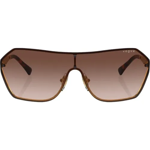 Trendy Mask Sunglasses Gradient Lenses , female, Sizes: 65 MM - Vogue - Modalova