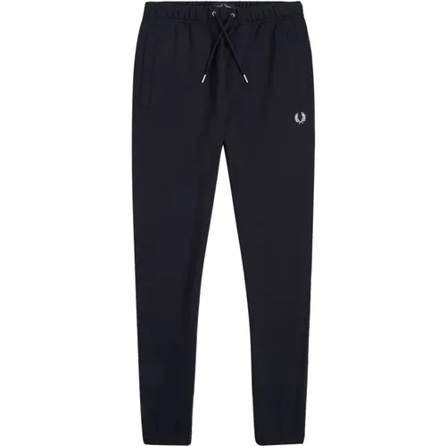 Blau Klassische Sweatpants mit Rippbündchen , Herren, Größe: XL - Fred Perry - Modalova