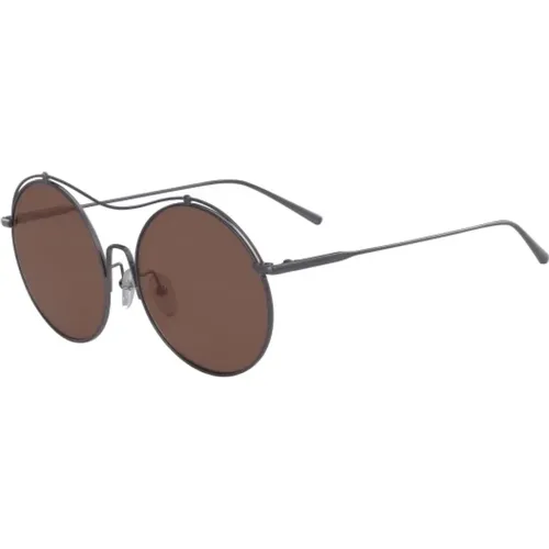 Gunmetal Brown Sunglasses Ck2161S-060 , female, Sizes: 56 MM - Calvin Klein - Modalova