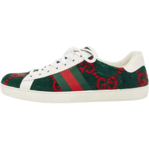 Pre-owned Fabric sneakers , male, Sizes: 11 1/2 UK - Gucci Vintage - Modalova