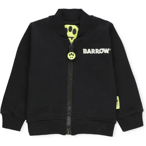 Schwarzer Baumwoll-Sweatshirt für Kinder mit kontrastierendem Logo - Barrow - Modalova