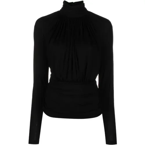 Long Sleeve Turtleneck , female, Sizes: M, L - Saint Laurent - Modalova