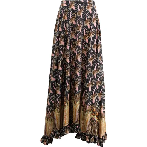 Ornamental Paisley Silk Skirt , female, Sizes: M - ETRO - Modalova