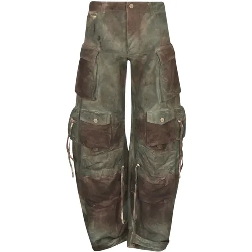 Camouflage Cargo Jeans , female, Sizes: W25, W27, W26 - The Attico - Modalova