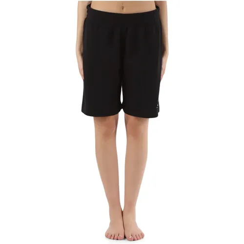 Baumwoll-Loungewear-Shorts mit Logo-Stickerei , Damen, Größe: S - Emporio Armani - Modalova