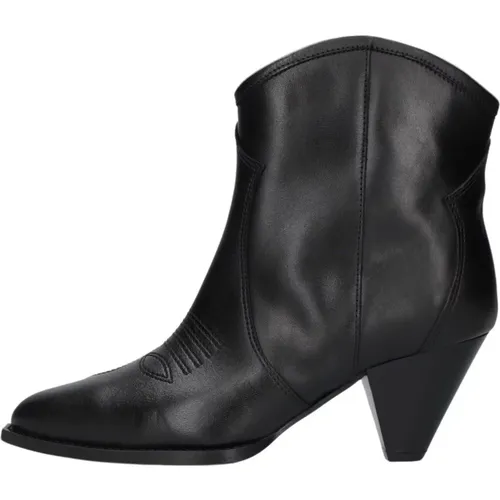 Schwarze Western Stil Stiefeletten , Damen, Größe: 38 EU - Toral - Modalova