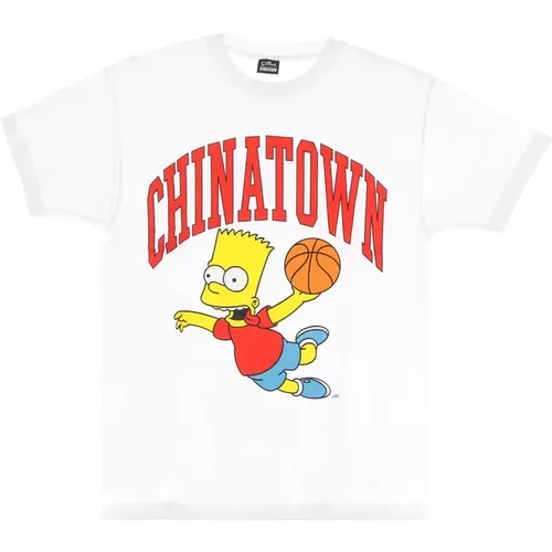 The Simpsons Weißes T-Shirt , Herren, Größe: L - MARKET - Modalova