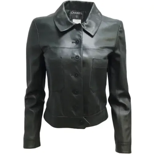 Pre-owned Leather outerwear , female, Sizes: XS - Chanel Vintage - Modalova