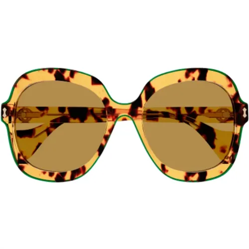 Oversize Sunglasses Gg1240S-003 Havana , female, Sizes: 57 MM - Gucci - Modalova