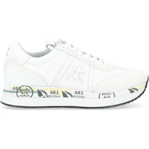 Weiße Leder Conny Sneaker , Damen, Größe: 40 EU - Premiata - Modalova