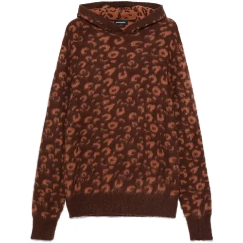 Animal Pattern Knit Hooded Sweater , male, Sizes: S, 2XL, L, XL, M - Salvatore Santoro - Modalova