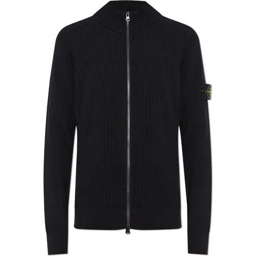 Ribbed cardigan , male, Sizes: XL, 3XL - Stone Island - Modalova