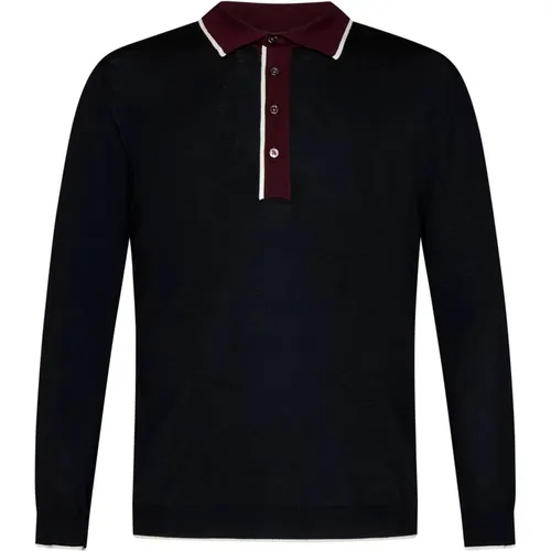 Luxurious Merino Wool Polo , male, Sizes: XL, 2XL, M - Low Brand - Modalova