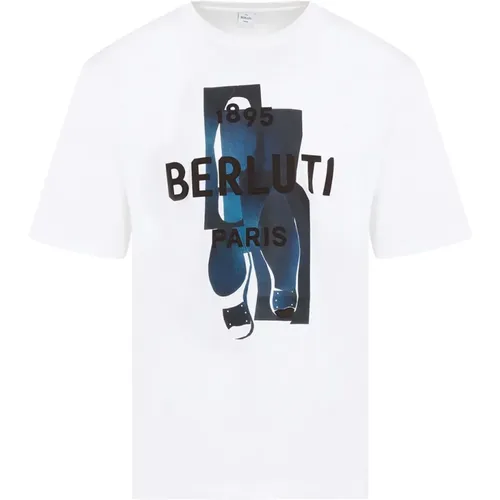 Logo Print T-Shirt , male, Sizes: M, S, L, XL - Berluti - Modalova