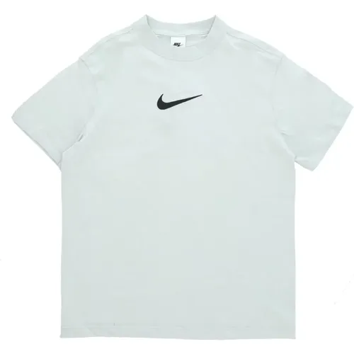 Sport-T-Shirt Light Silver/Schwarz , Damen, Größe: S - Nike - Modalova