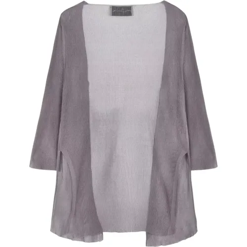 Silk Knit Lavender Jacket , female, Sizes: S, L, M - Cortana - Modalova