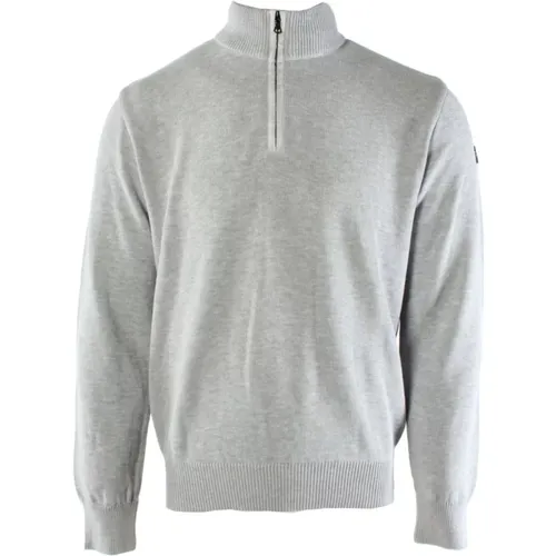 Grey Cotton Sweater Fresco Art , male, Sizes: L, M, XL - PAUL & SHARK - Modalova