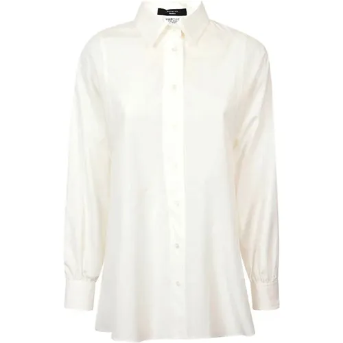Classic White Cotton Shirt , female, Sizes: 2XS, XL, L - Max Mara Weekend - Modalova