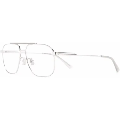 Silberne Optische Brille Stilvoll und vielseitig , unisex, Größe: 56 MM - Bottega Veneta - Modalova