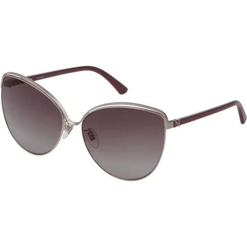 Elegante Sonnenbrille Bordeaux Braun Verlauf , Damen, Größe: 62 MM - Nina Ricci - Modalova