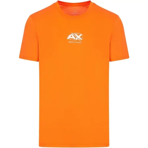 Klassisches Herren T-Shirt , Herren, Größe: L - Armani Exchange - Modalova