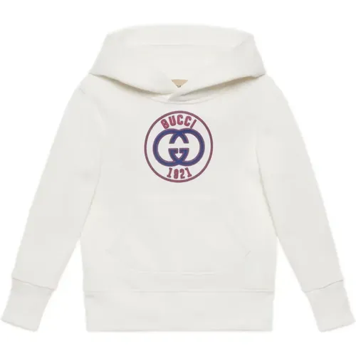 Kinder Weißer Pullover mit GG-Logo - Gucci - Modalova