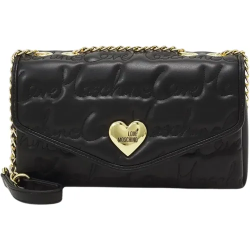 Schwarze PU-Schultertasche Jc4125Pp1Llj - Love Moschino - Modalova