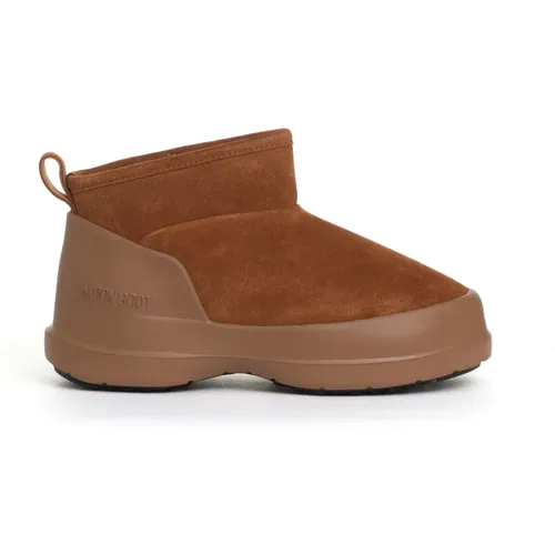 Wildleder Chelsea Stiefel in Cognac , Damen, Größe: 36 EU - moon boot - Modalova