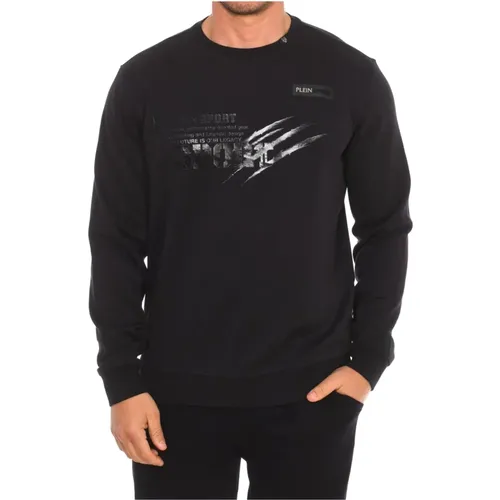 Round Neck Sweatshirt with Brand Print , male, Sizes: L, M, 2XL, S, XL - Plein Sport - Modalova