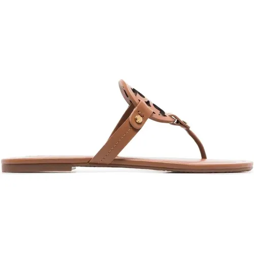 Leather Slip-On Sandals , female, Sizes: 2 1/2 UK - TORY BURCH - Modalova