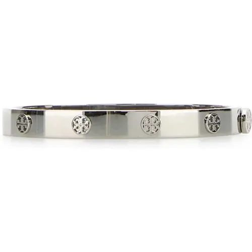 Stilvolles Silbernes Metallarmband , Damen, Größe: M - TORY BURCH - Modalova