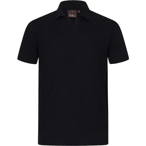 Slim Fit Knit Polo Shirt , male, Sizes: L - Oscar Jacobson - Modalova