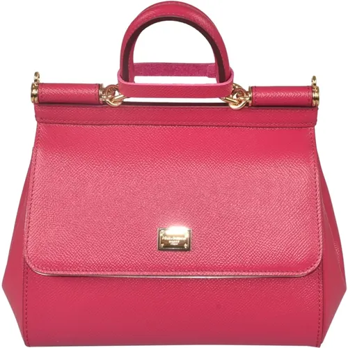 Sicily Leather Crossbody Bag , female, Sizes: ONE SIZE - Dolce & Gabbana - Modalova