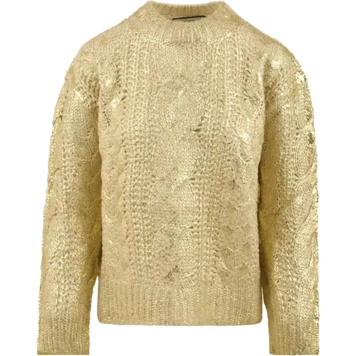 Goldene Sweaters für Stilvolles Aussehen , Damen, Größe: M - Akep - Modalova