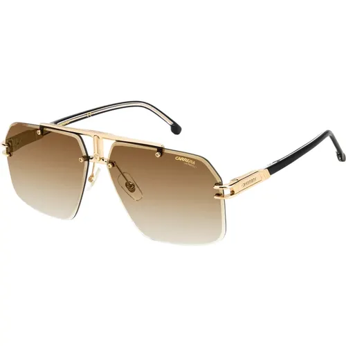 Stylish Sunglasses Black Gold Green , male, Sizes: 63 MM - Carrera - Modalova