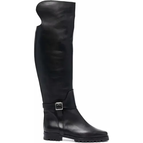 Leather Ankle Boots , female, Sizes: 7 UK, 5 1/2 UK, 3 1/2 UK, 3 UK - Manolo Blahnik - Modalova
