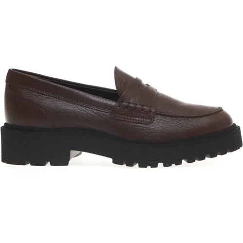 Leather Route Moccasin , female, Sizes: 3 1/2 UK, 6 UK, 3 UK, 5 UK, 4 UK - Hogan - Modalova