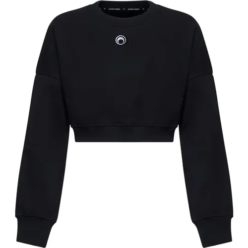 Schwarzer Pullover mit Stil , Damen, Größe: S - Marine Serre - Modalova