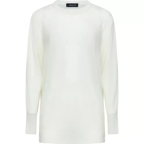 Weiße Pullover für Frauen , Damen, Größe: L - Fabiana Filippi - Modalova