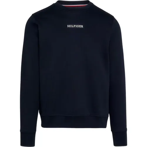 Regular Crewneck Men`s Sweatshirt , male, Sizes: XL, L - Tommy Hilfiger - Modalova