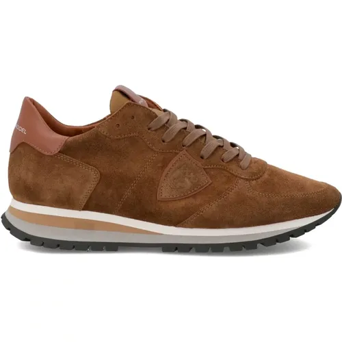 Cognac Trpx Low Top Sneakers , Herren, Größe: 43 EU - Philippe Model - Modalova