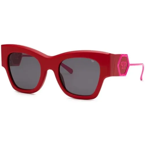 Shiny Full Sunglasses with Smoke Lenses , female, Sizes: 53 MM - Philipp Plein - Modalova
