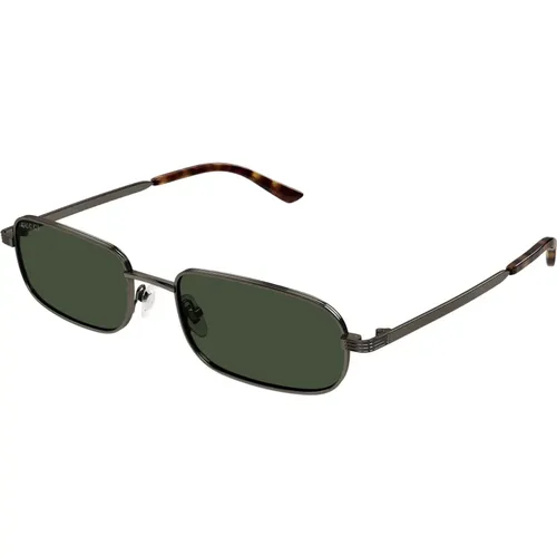 Gunmetal/Green Sonnenbrille Gg1457S , Herren, Größe: 57 MM - Gucci - Modalova