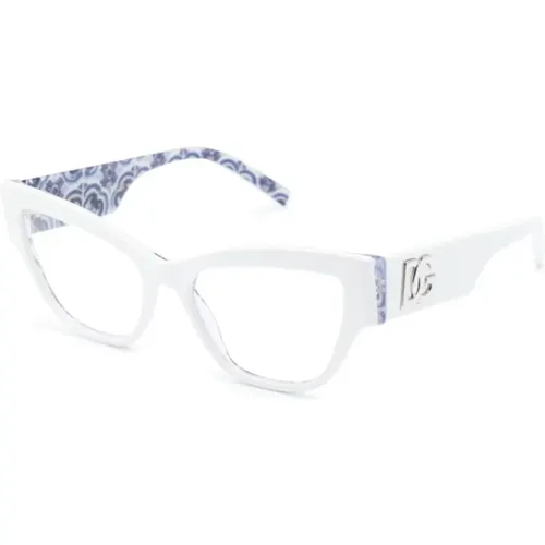 Weiße Optische Brille Stilvoll und vielseitig , Damen, Größe: 55 MM - Dolce & Gabbana - Modalova