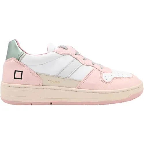 Weiß-Rosa Court 2.0 Sneakers - D.A.T.E. - Modalova