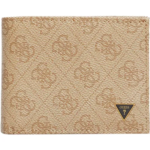 Smart Card & Note Wallet Beige , male, Sizes: ONE SIZE - Guess - Modalova