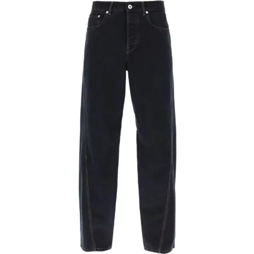 Baggy Twisted Leg Denim Trousers , male, Sizes: W30 - Lanvin - Modalova