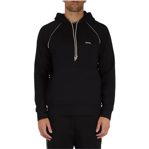 Stretch-Baumwollkapuzenpullover mit Logo , Herren, Größe: 2XL - Boss - Modalova