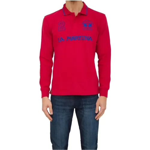 Schweres Jersey Rotes Polo , Herren, Größe: M - LA MARTINA - Modalova