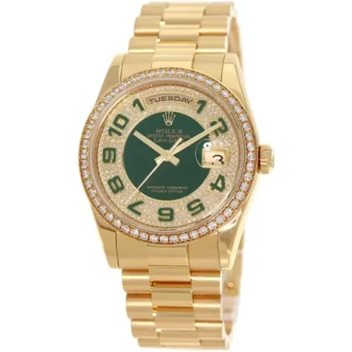 Pre-owned Gold watches , male, Sizes: ONE SIZE - Rolex Vintage - Modalova